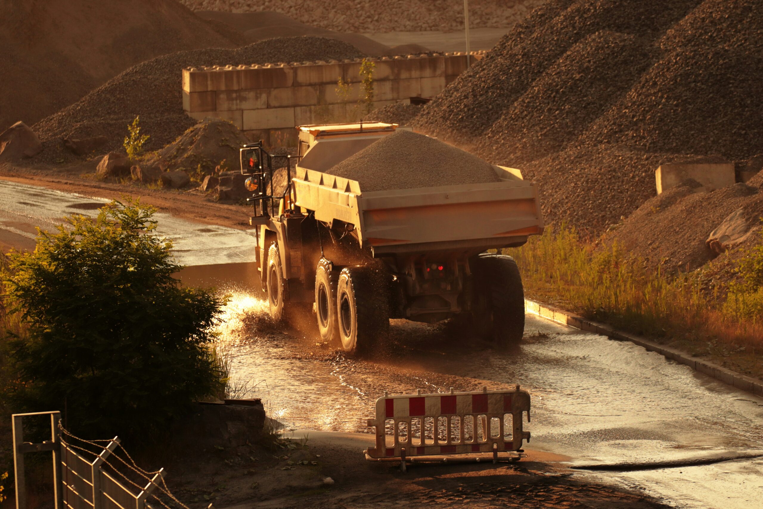 dump truck fully loaded