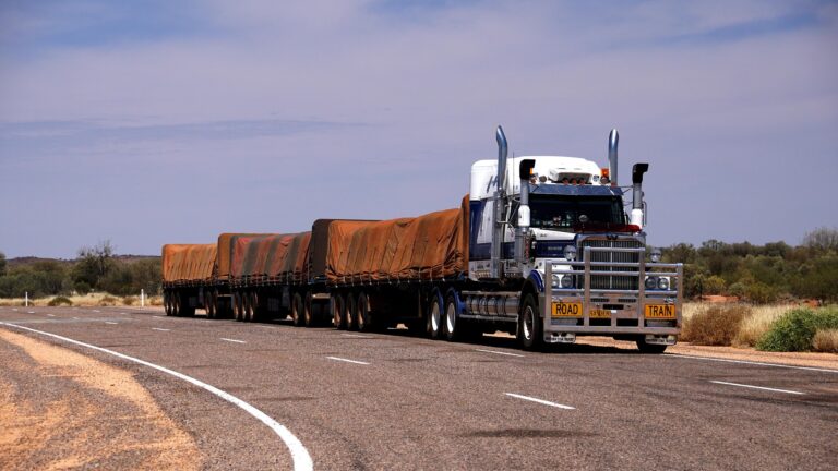 road train on road