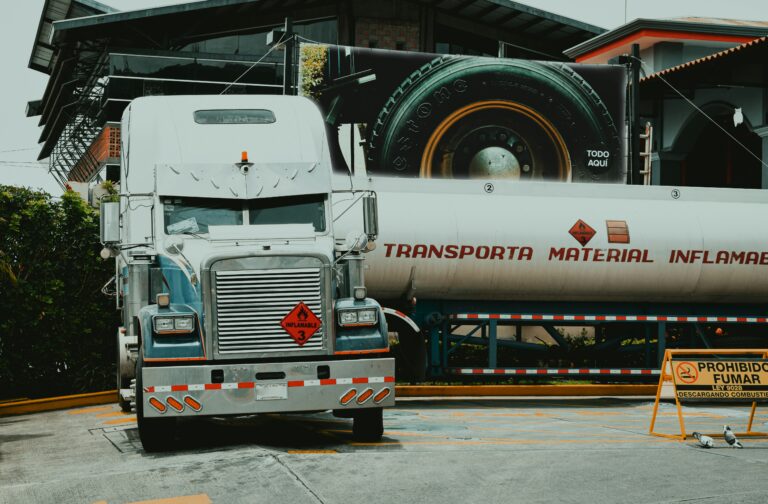 truck with flamable liquid